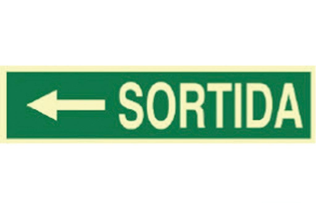 Señal Luminiscente 400X100Mm.