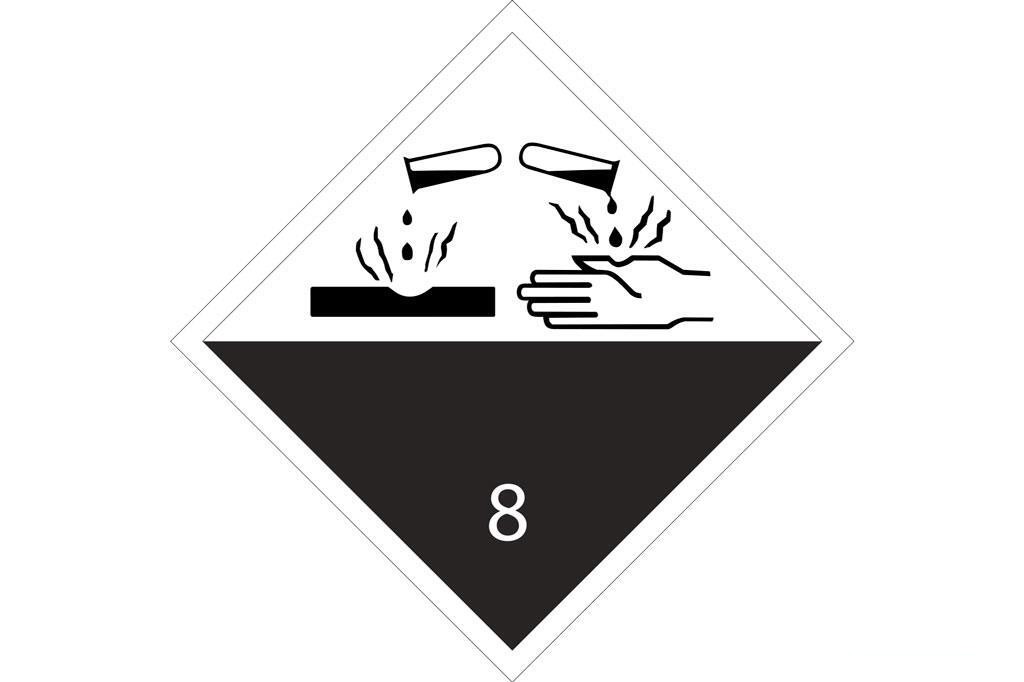 Señal Adhesiva Mat. Peligrosas 100X100Mm.