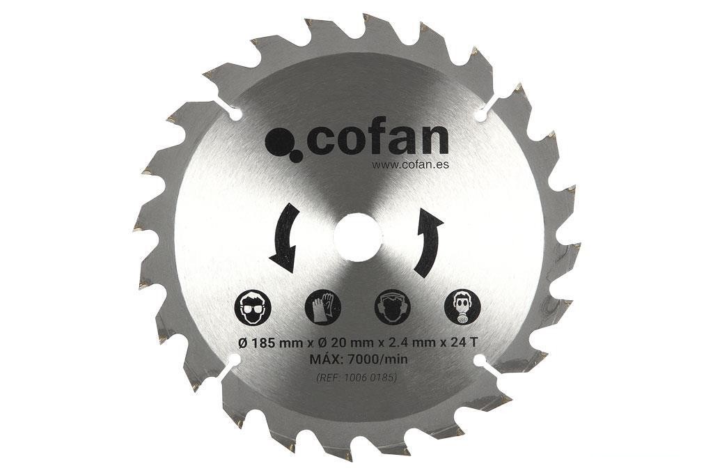 Disco Corte para Madera Ø185Mm X 20mm X 2.4mm X 24T