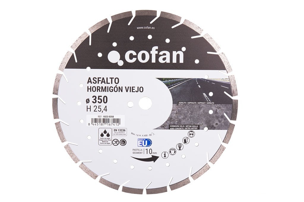 Disco Diam. Asfalto, Hormigon Viejo 350mm
