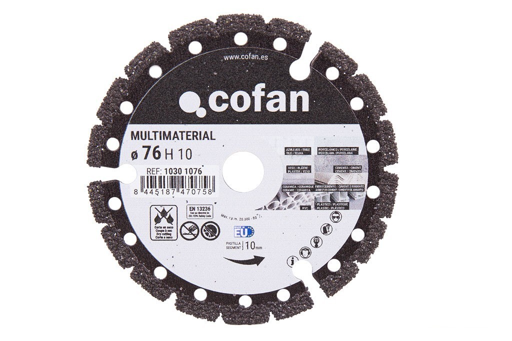 Disco Diam. Multimaterial 76mm H10