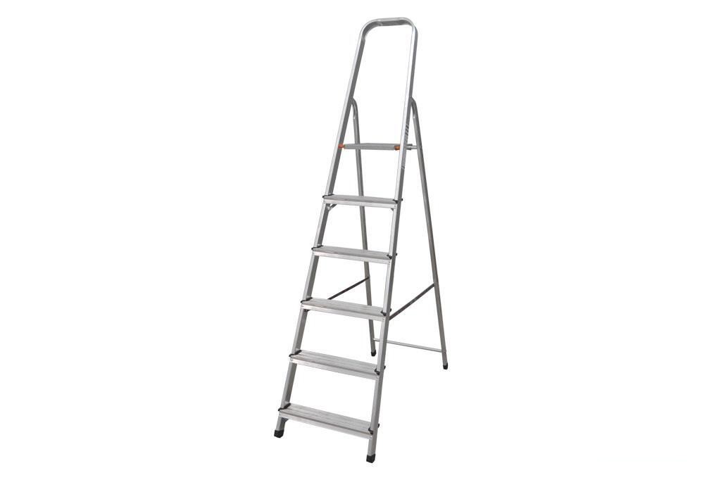 Escalera Aluminio 6 Peldaños y 1,37 M Altura Útil