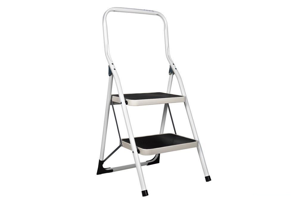 Escalera Doméstica Acero 2 Peldaños Altura 46 Cm