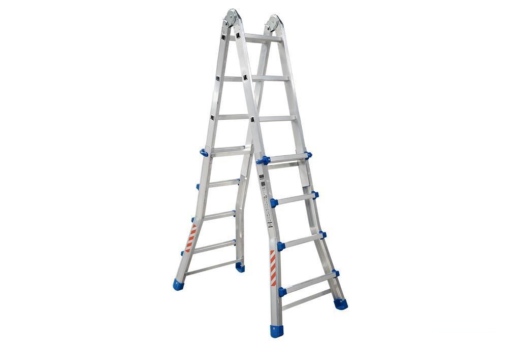 Escalera Plus Aluminio Multiposición 4 X 4 Peldaños y 3,83 M