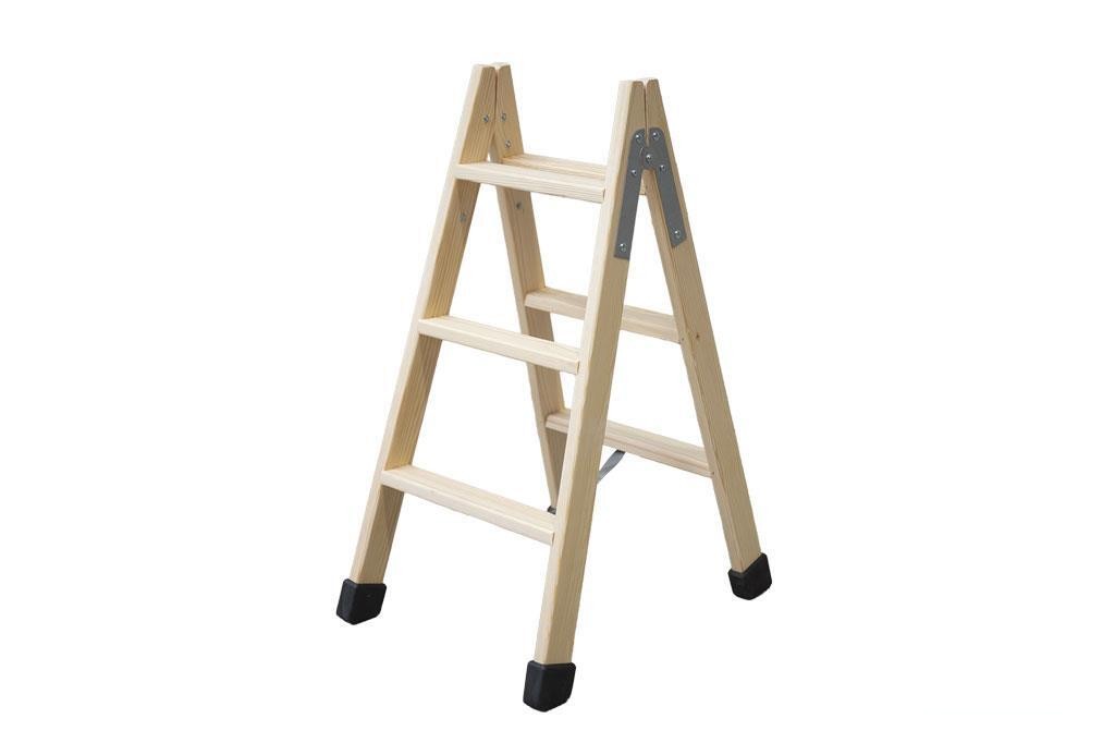 Escalera Madera Doble 3 Peldaños 0,75 M
