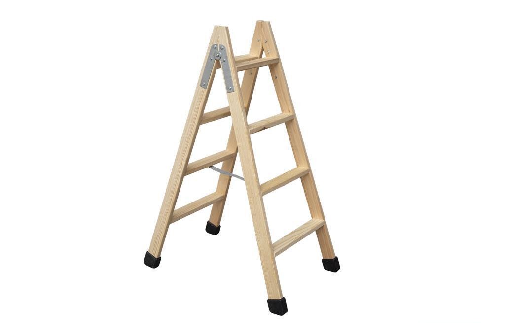 Escalera Madera Doble 4 Peldaños 1,00 M