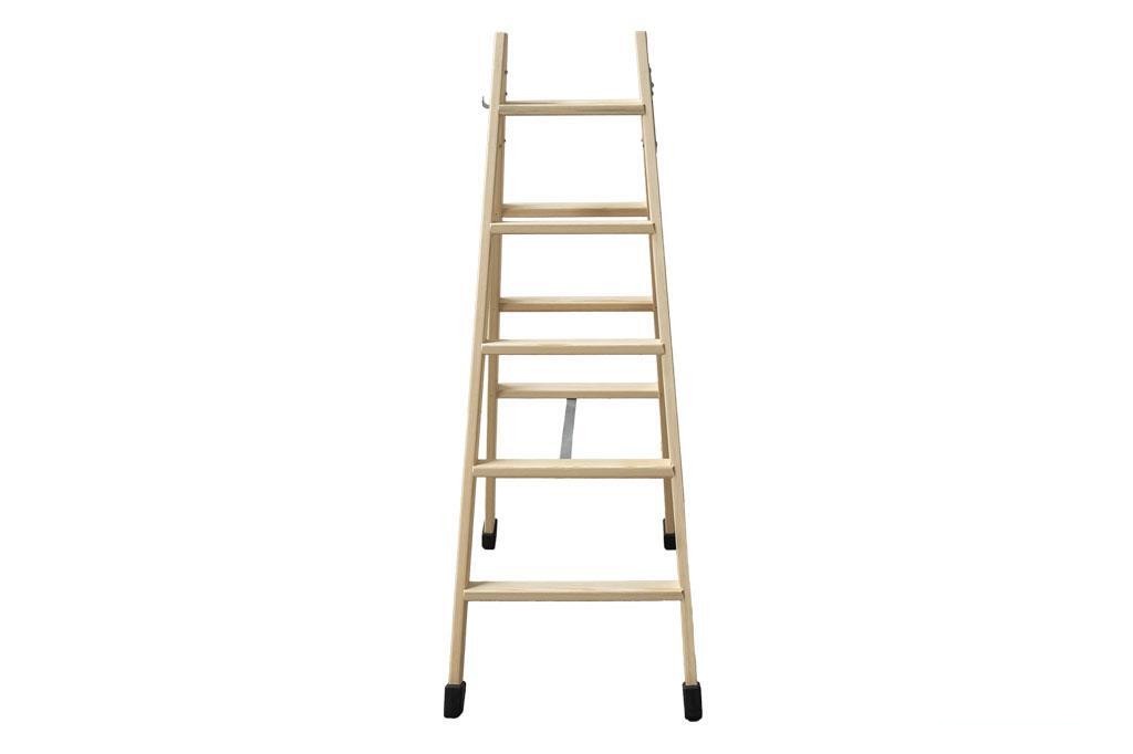 Escalera Madera Doble 5 Peldaños 1,25 M - vista alternativa