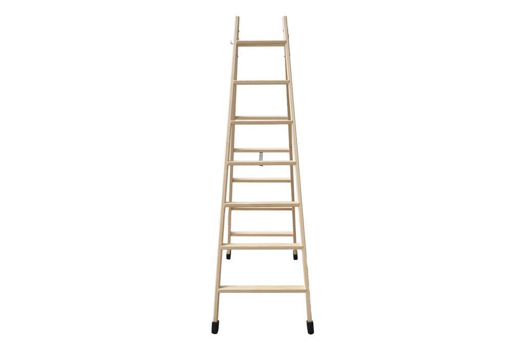 Escalera Madera Doble 7 Peldaños 1,75 M - vista alternativa
