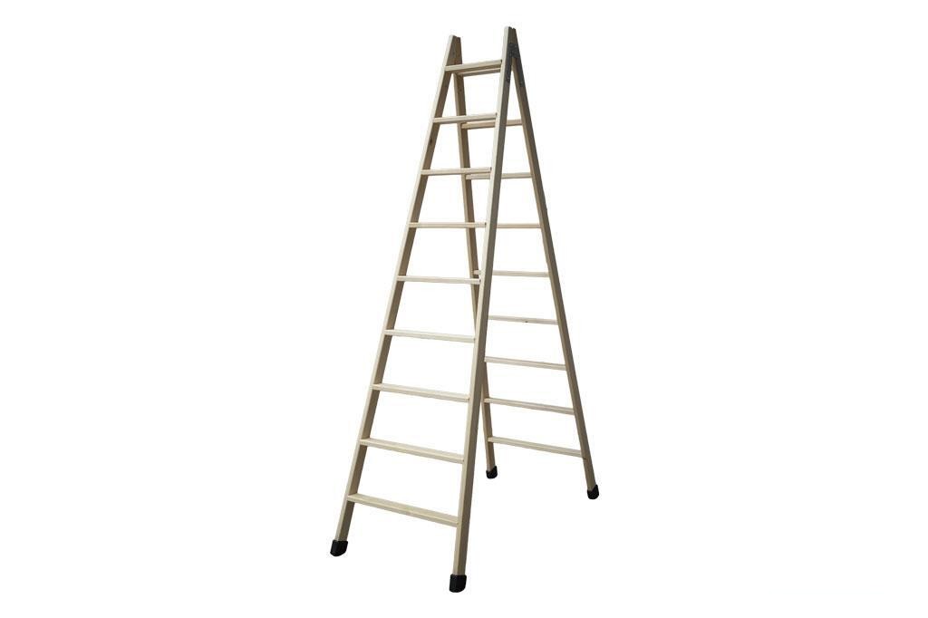 Escalera Madera Doble 9 Peldaños 2,40 M