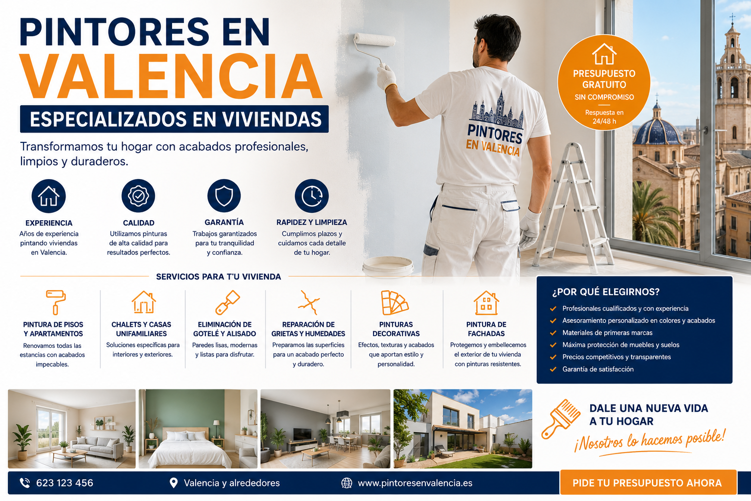 Pintores en Valencia especializados en viviendas: calidad y acabados profesionales