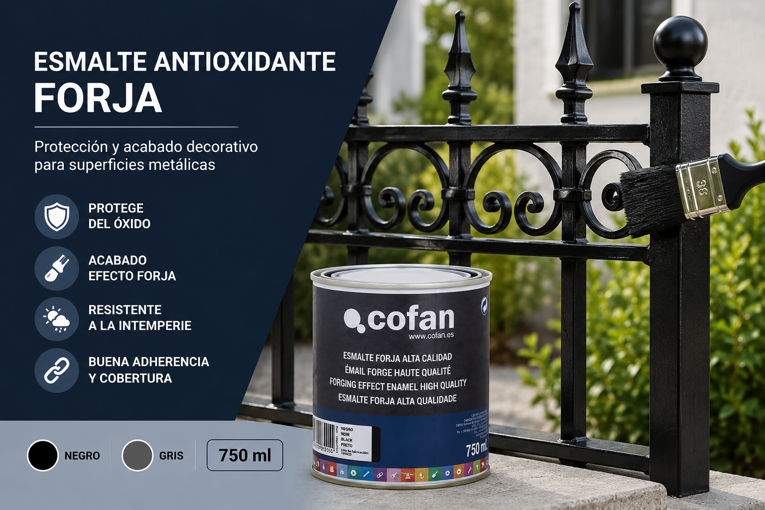 Esmalte antioxidante forja: protección y acabado decorativo para superficies metálicas