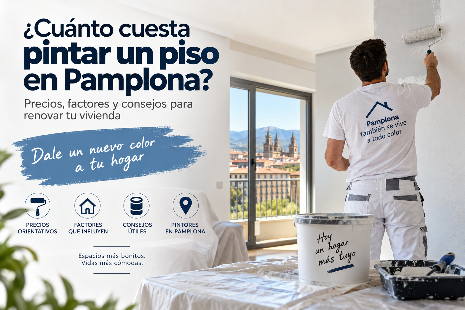 ¿Cuánto cuesta pintar un piso en Pamplona? Precios y presupuestos 2026