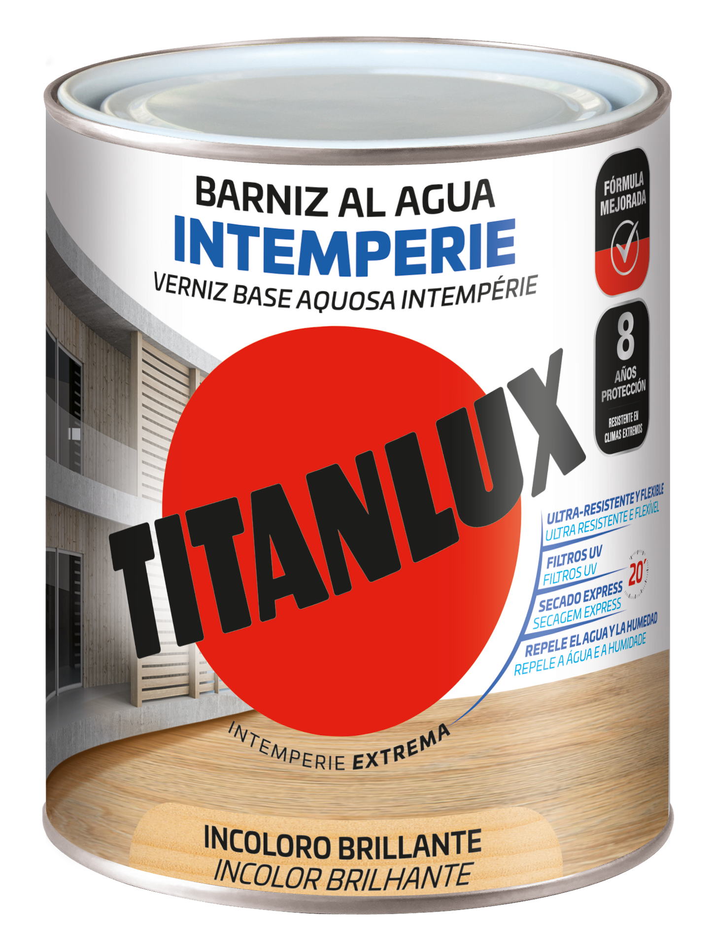 Titanlux Barniz al Agua Ecológico Intemperie Brillante