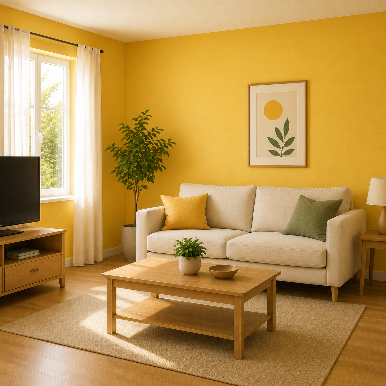 Pintura Plástica Monocapa Amarillo Medio (2,5 Lt)