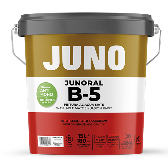 Pintura blanca mate de interior junoral b5 juno 15l