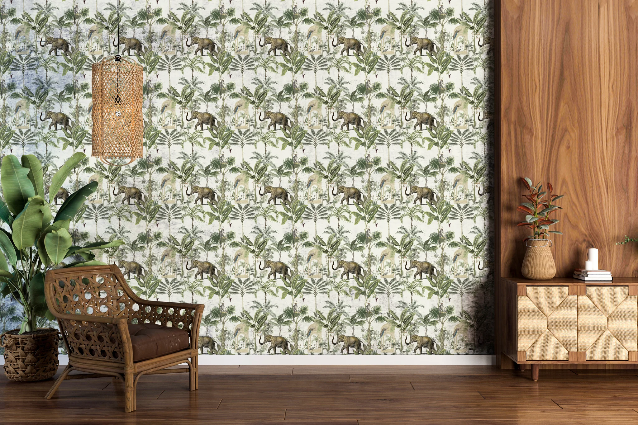 Papel pintado HINDU | Jardín Exótico - vista alternativa