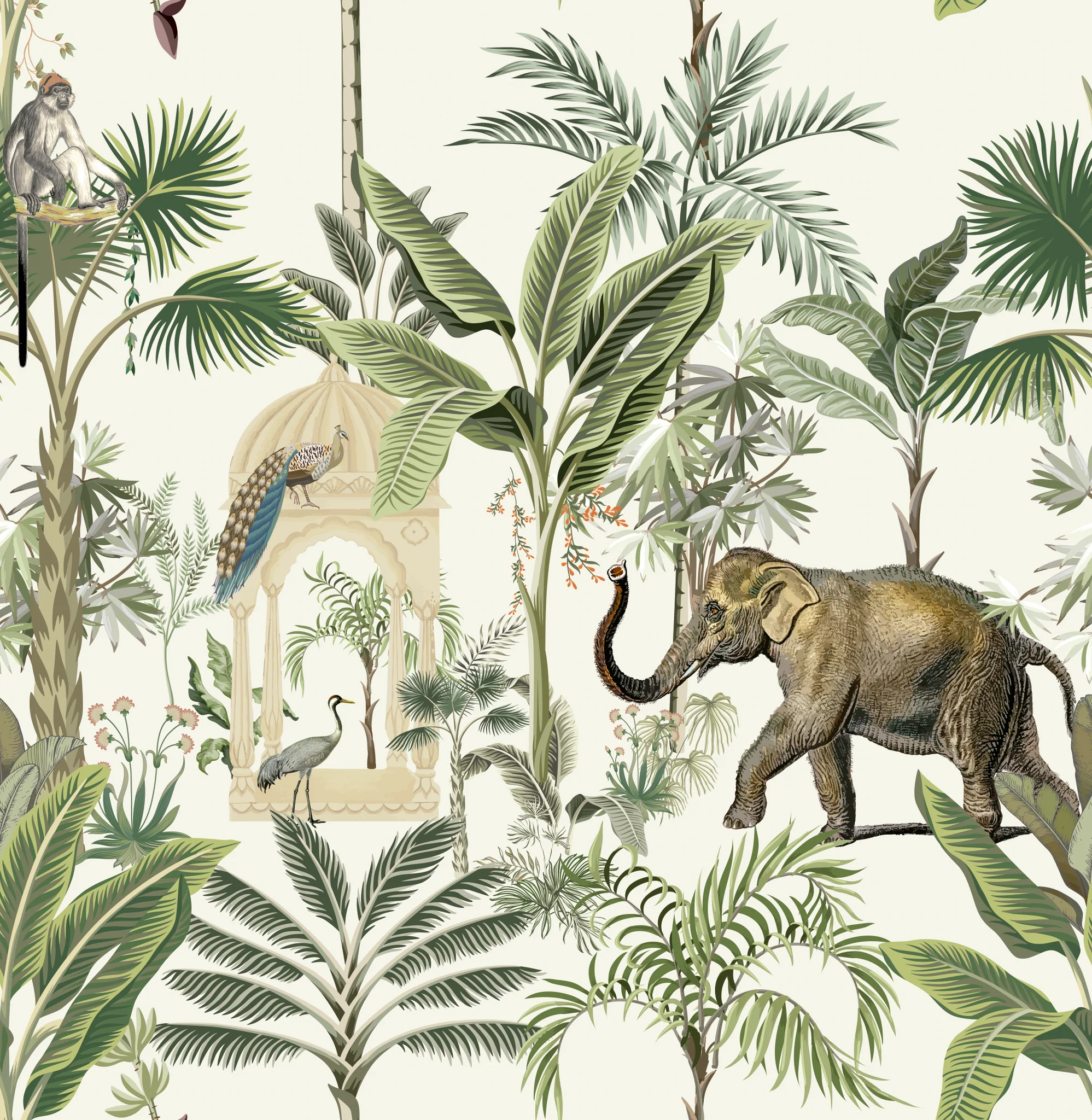 Papel pintado HINDU | Jardín Exótico