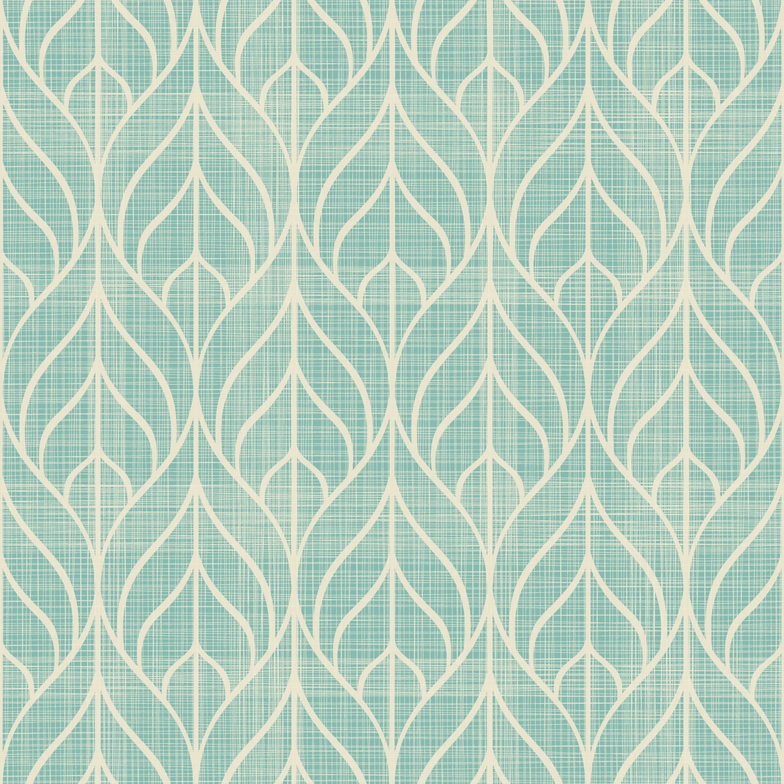 Papel pintado Pluma | Efecto Lino Verde