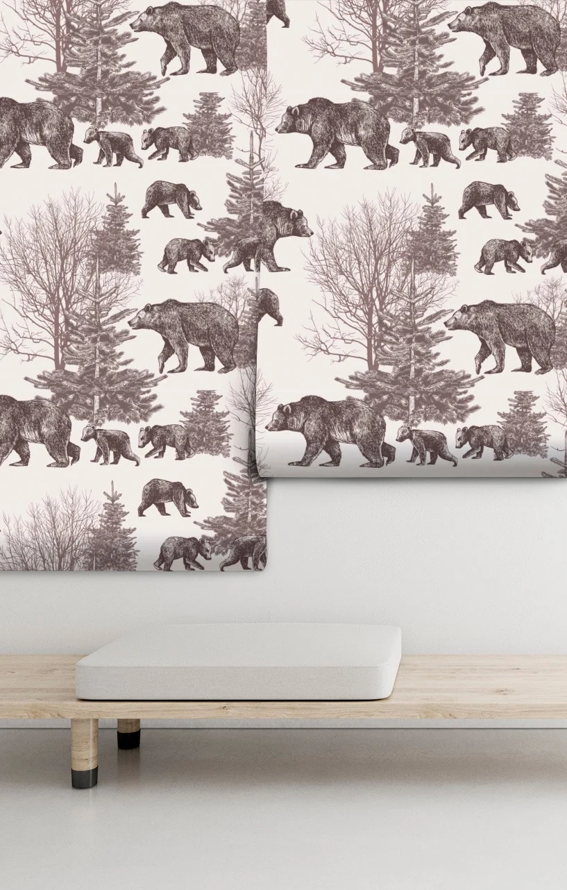 Papel pintado Alaska | Bosque y Osos