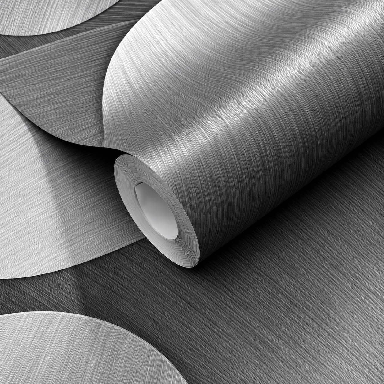 Papel Pintado Diseño Abstracto Geométrico en Gris y Plata - vista alternativa