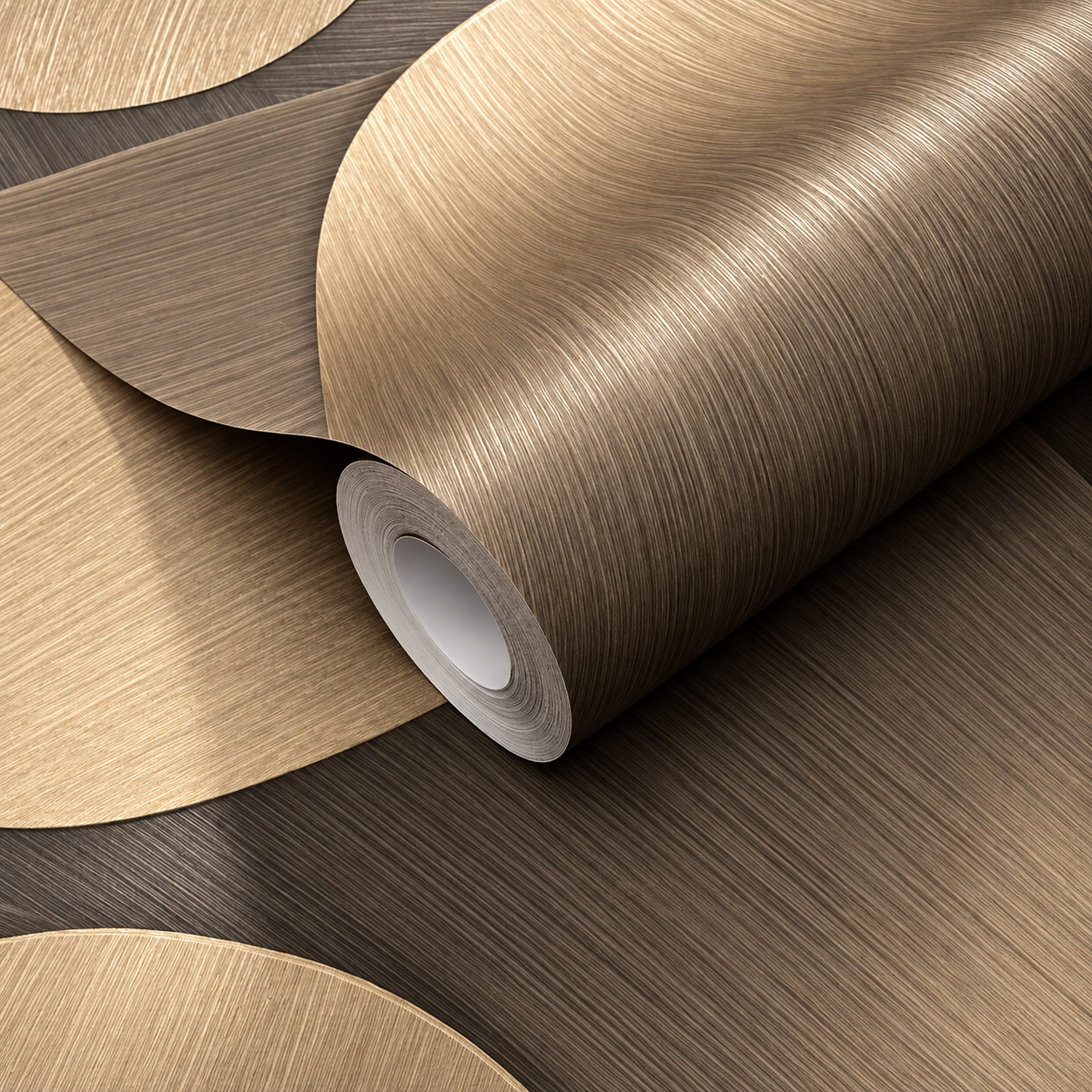 Papel Pintado Diseño Abstracto en Tonos Beige y Dorado - vista alternativa