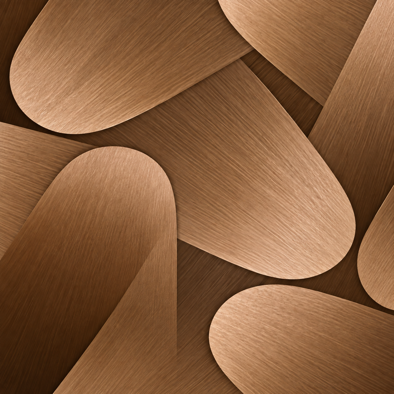Papel Pintado Formas Orgánicas Efecto Madera en Tonos Marrón - vista alternativa