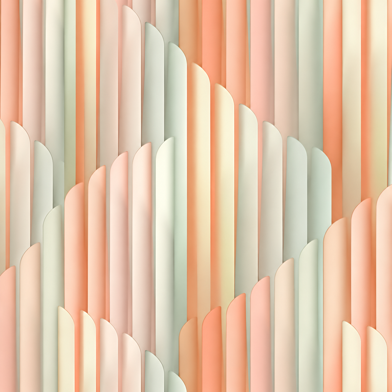 Papel Pintado Formas Orgánicas en Tonos Rosa, Beige y Verde Salvia