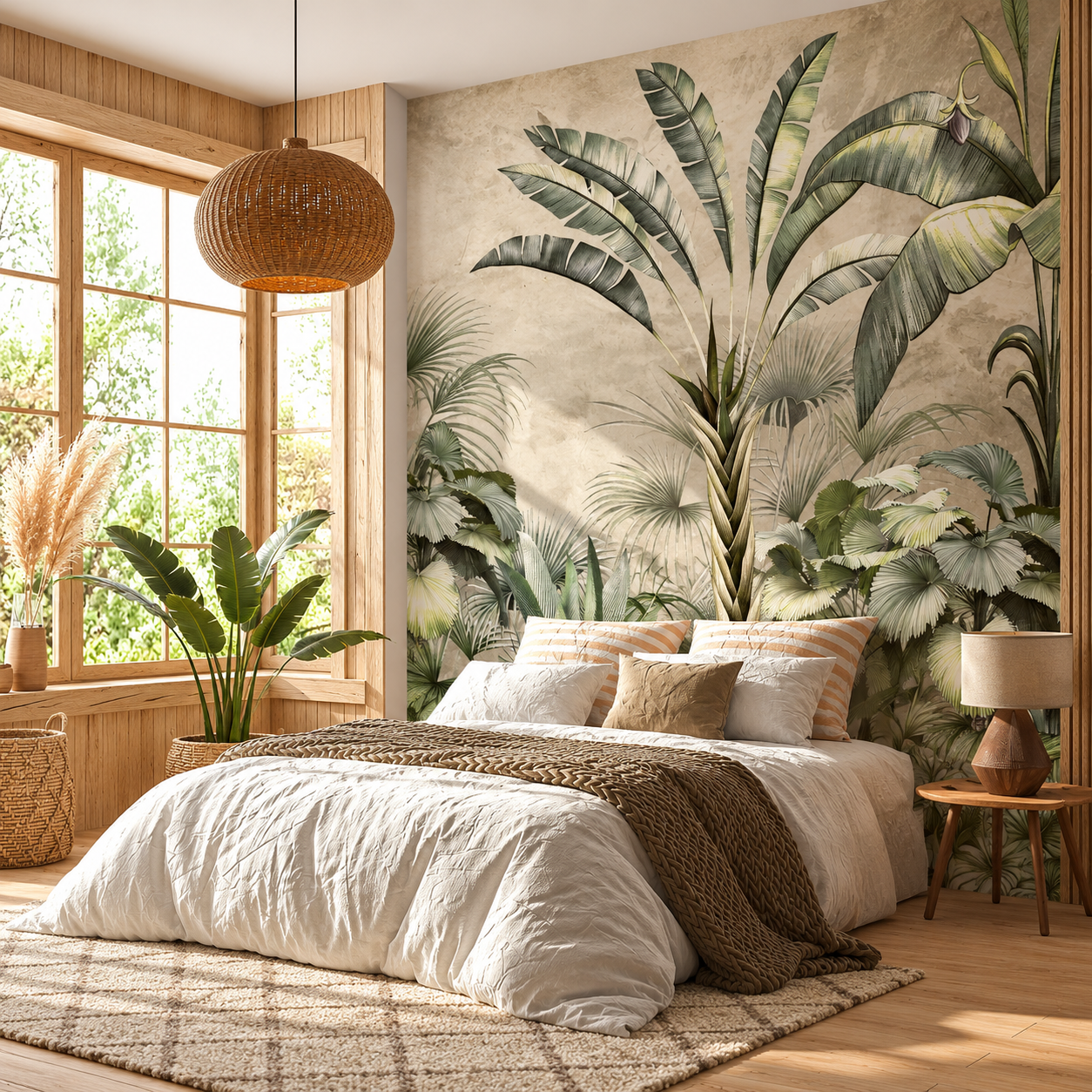 Mural Indosia — Naturaleza tropical con esencia exótica - vista alternativa