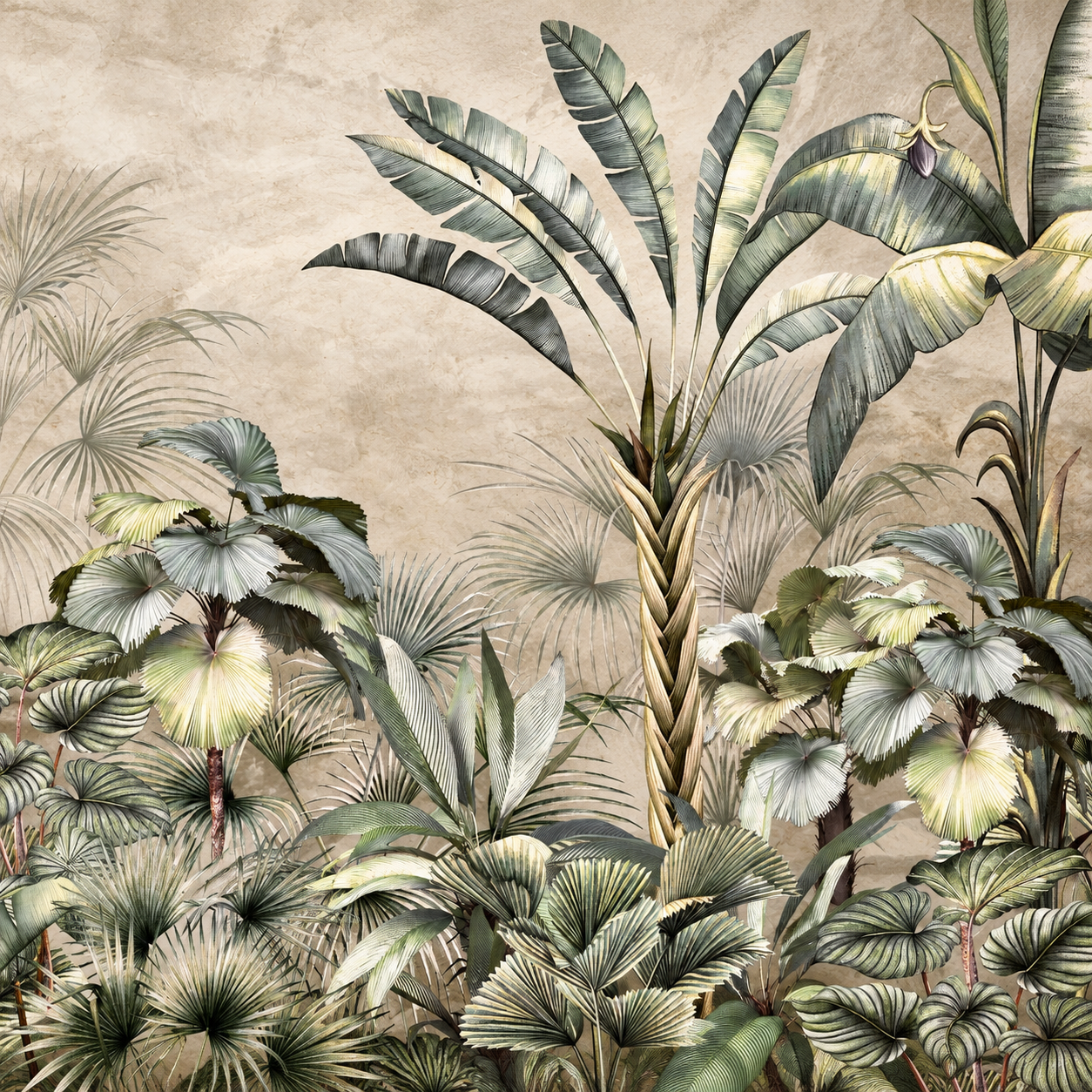 Mural Indosia — Naturaleza tropical con esencia exótica