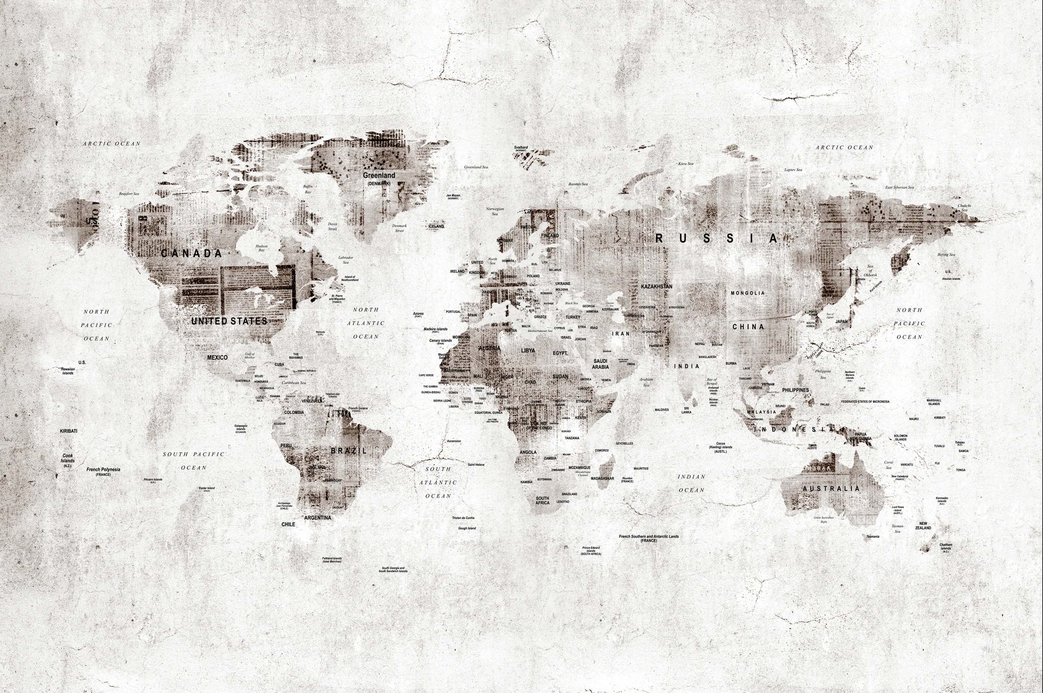 Mural Mapa Mundi Vintage — Un viaje por el mundo