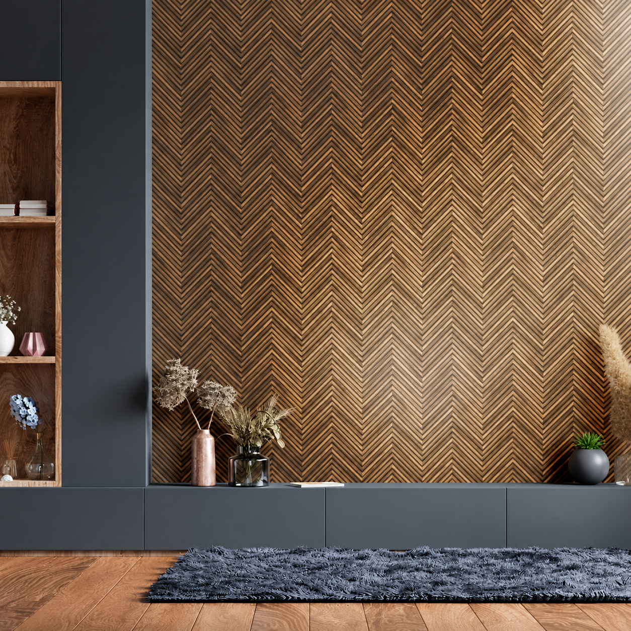Papel Pintado Efecto Madera en Espiga