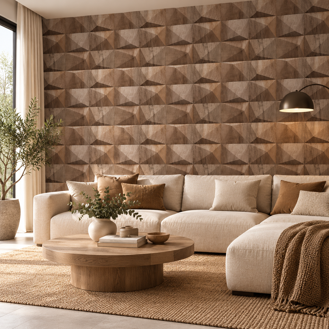Papel Pintado Efecto Madera de Nogal, Elegancia y Calidez