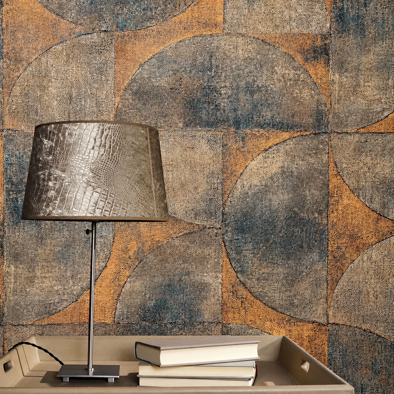 Papel Pintado Geometría Retro y Elegancia Atemporal - vista alternativa