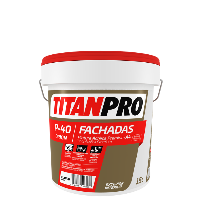 Pintura Mate Titanpro Fachadas P40 15L
